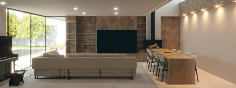 Ca Sa Nar Prueba 02 salon dia Vivienda unifamiliar adosada con piscina