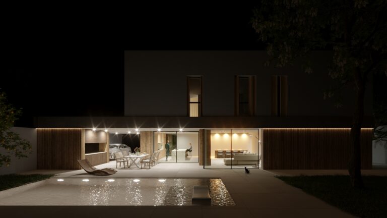 Ca Sa Nar prueba noche fach tras 01 Vivienda unifamiliar adosada con piscina